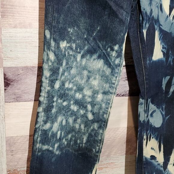 Levi's 505 Custom Bleach Dyed Denim Jeans Sz 10 Med Ladies 623 - Picture 3 of 11